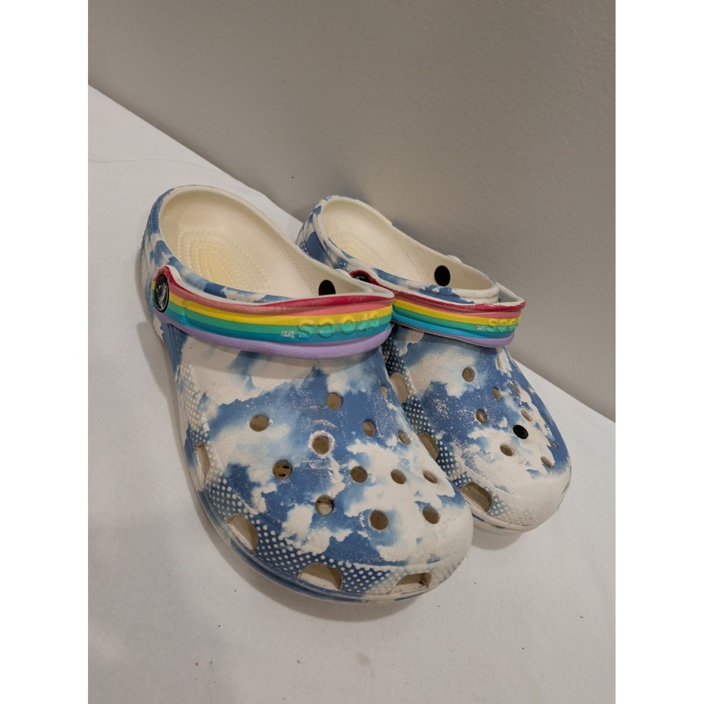 Crocs Classic Out Of This World II Space Cloud Rainbow Clogs Sz 3